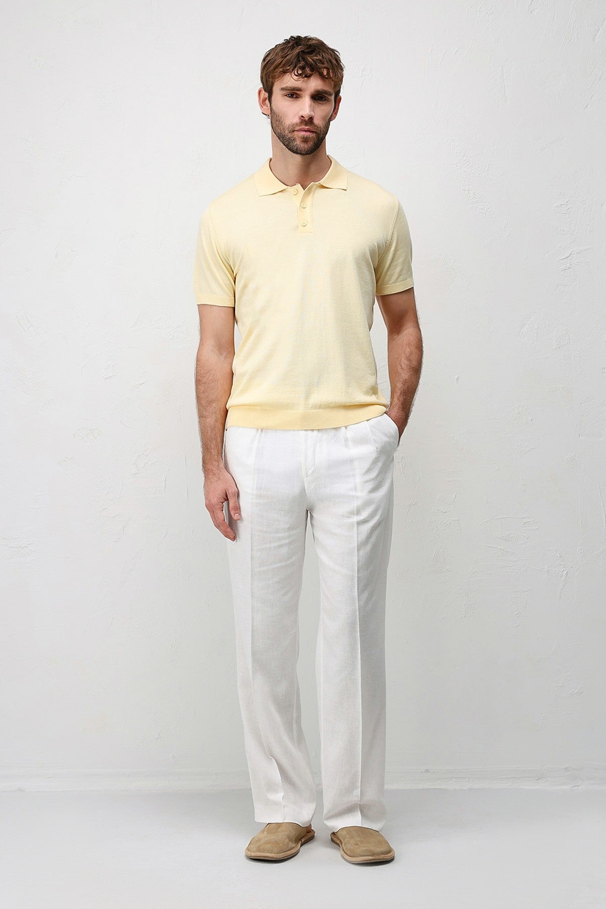 Antioch Comfort Slim Polo-Neck Men's Knit T-Shirt
