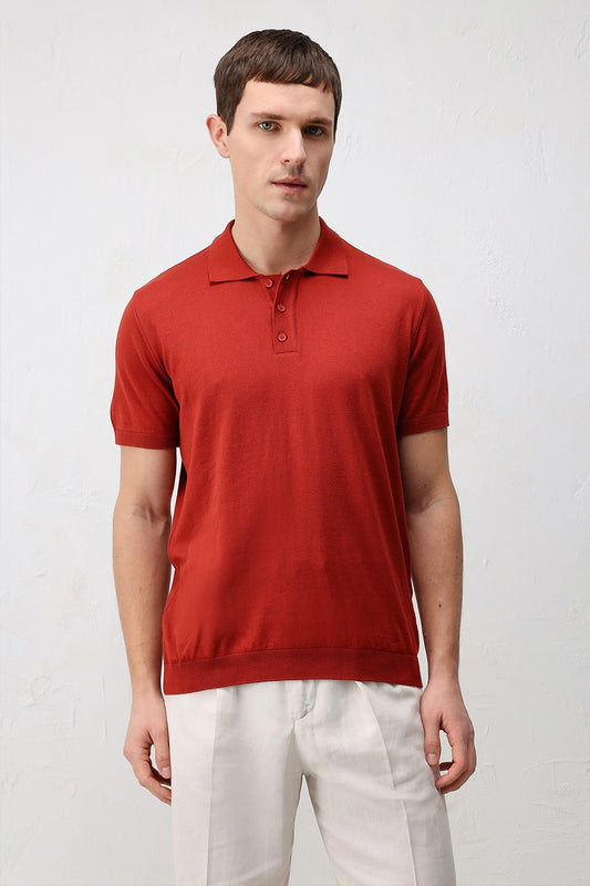 Antioch Comfort Slim Polo-Neck Men's Knit T-Shirt