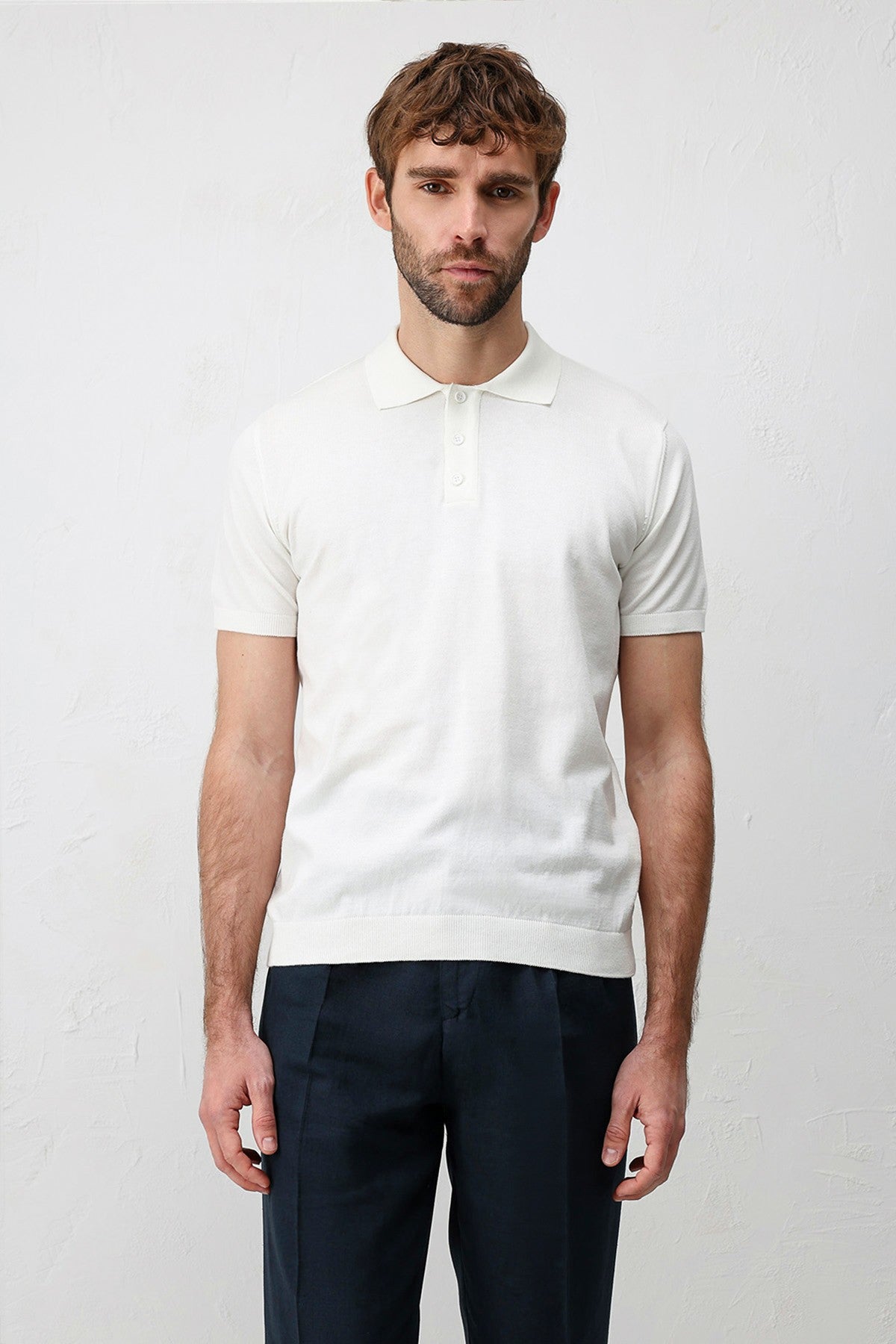 Antioch Comfort Slim Polo-Neck Men's Knit T-Shirt