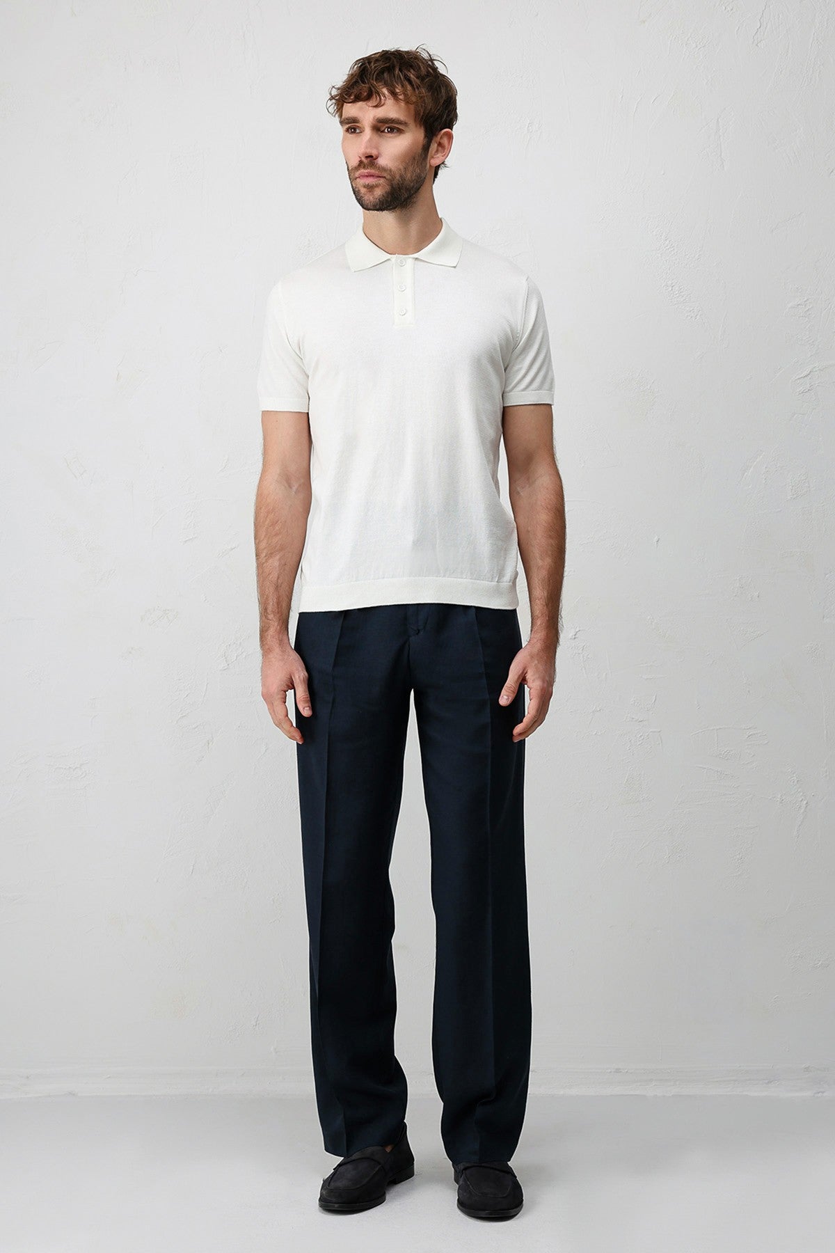 Antioch Comfort Slim Polo-Neck Men's Knit T-Shirt