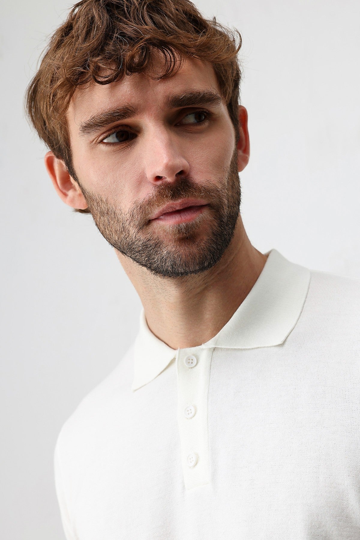 Antioch Comfort Slim Polo-Neck Men's Knit T-Shirt