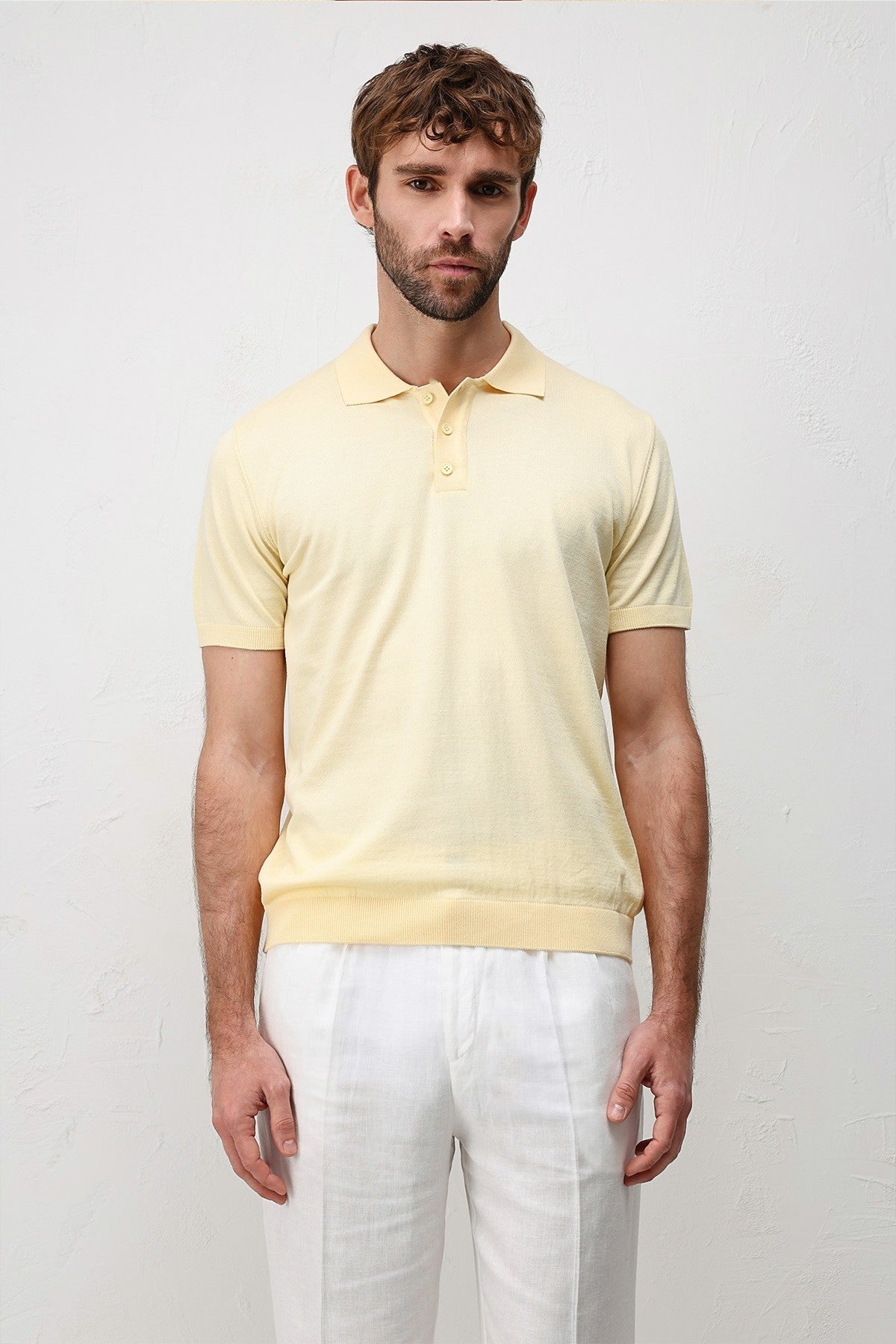 Antioch Comfort Slim Polo-Neck Men's Knit T-Shirt