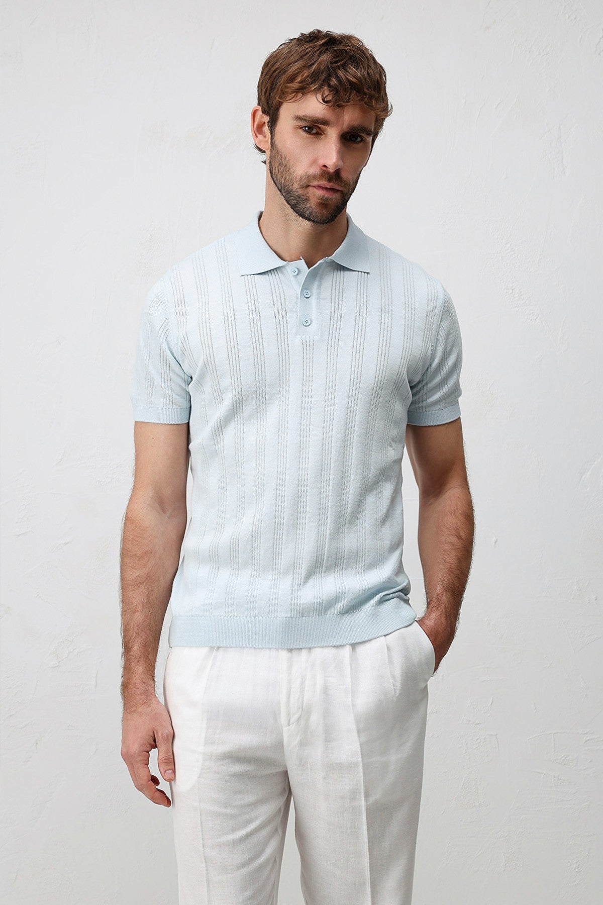 Antioch Textured Knit Men's Polo T-Shirt