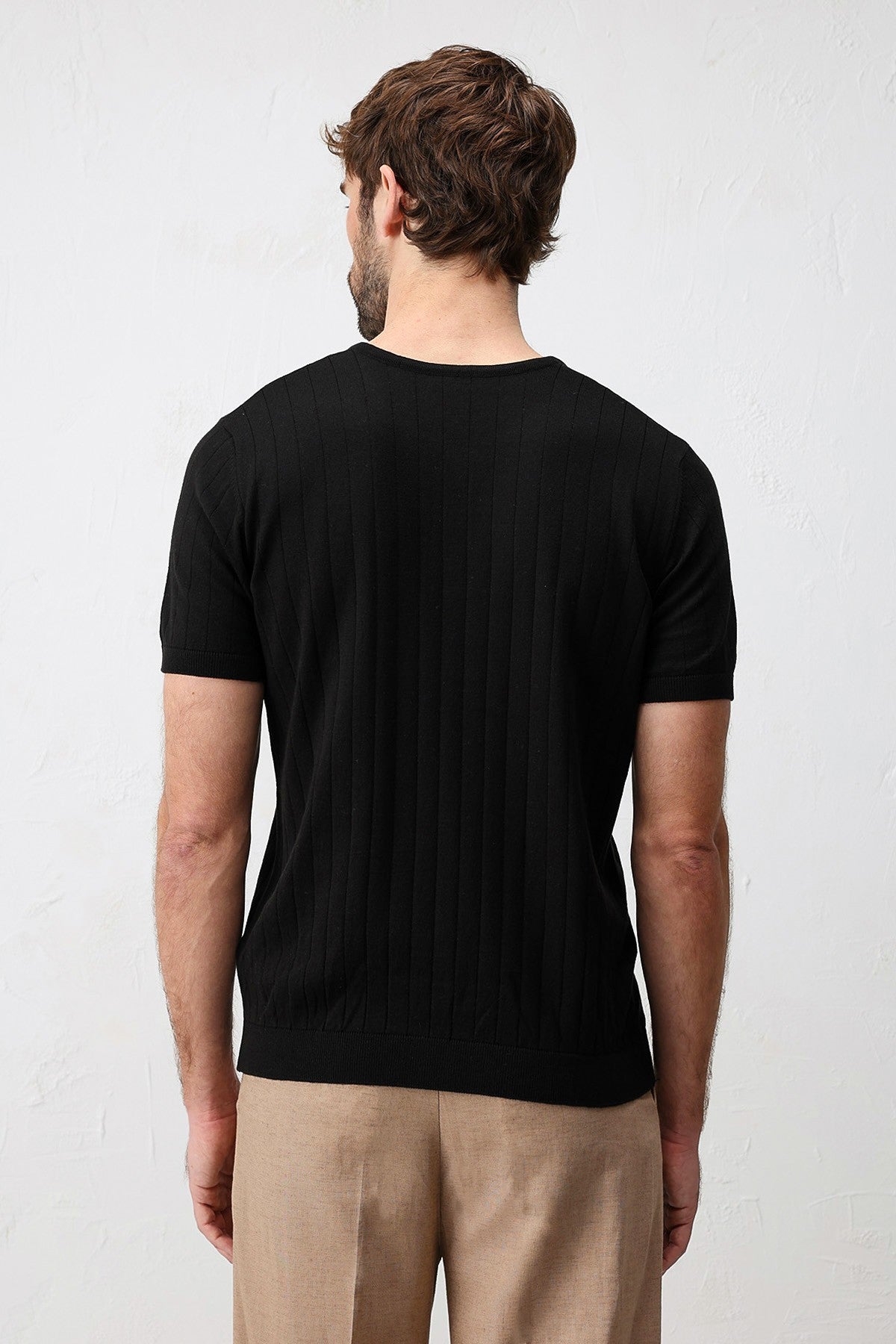 Textured Men's Knit T-Shirt