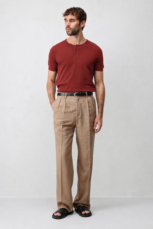 Textured Men's Knit T-Shirt