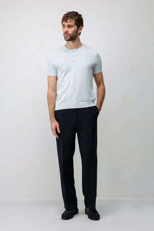 Textured Men's Knit T-Shirt