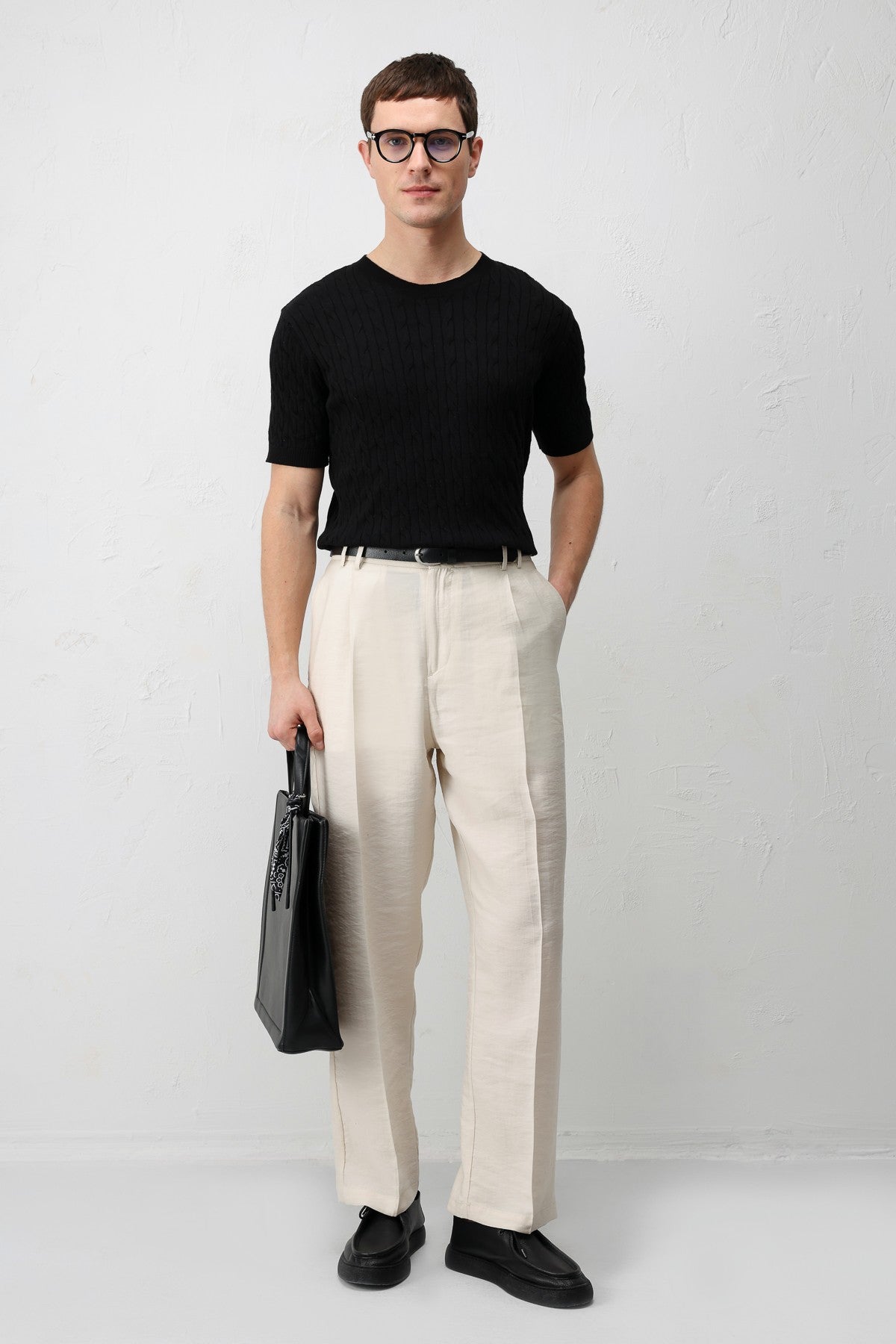 Antioch Cotton Twisted-Knit Men's Knit T-Shirt