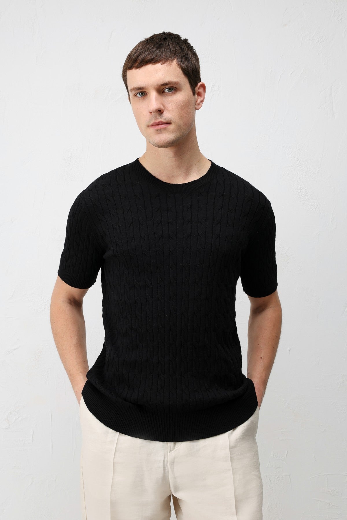 Antioch Cotton Twisted-Knit Men's Knit T-Shirt
