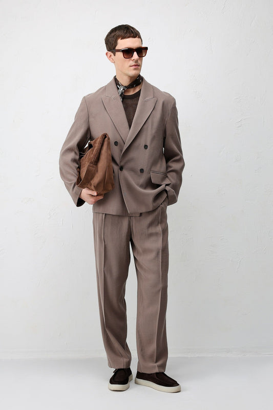 Men's Relaxed-Fit Blazer Jacket in a Modal Blend