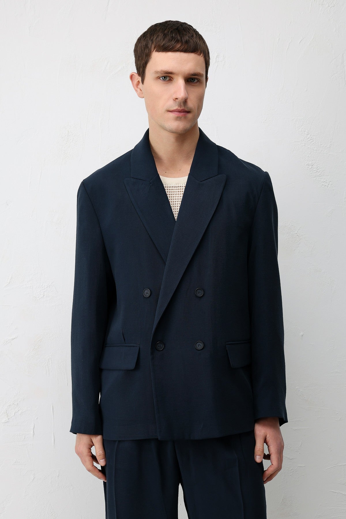Men's Relaxed-Fit Blazer Jacket in a Modal Blend