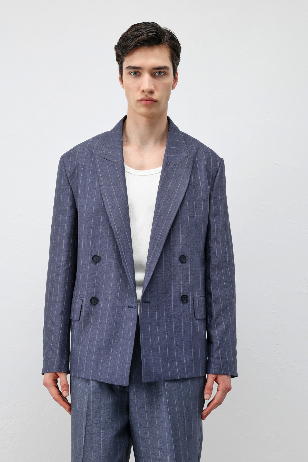 Antioch Linen-Blend Striped Men's Blazer Jacket