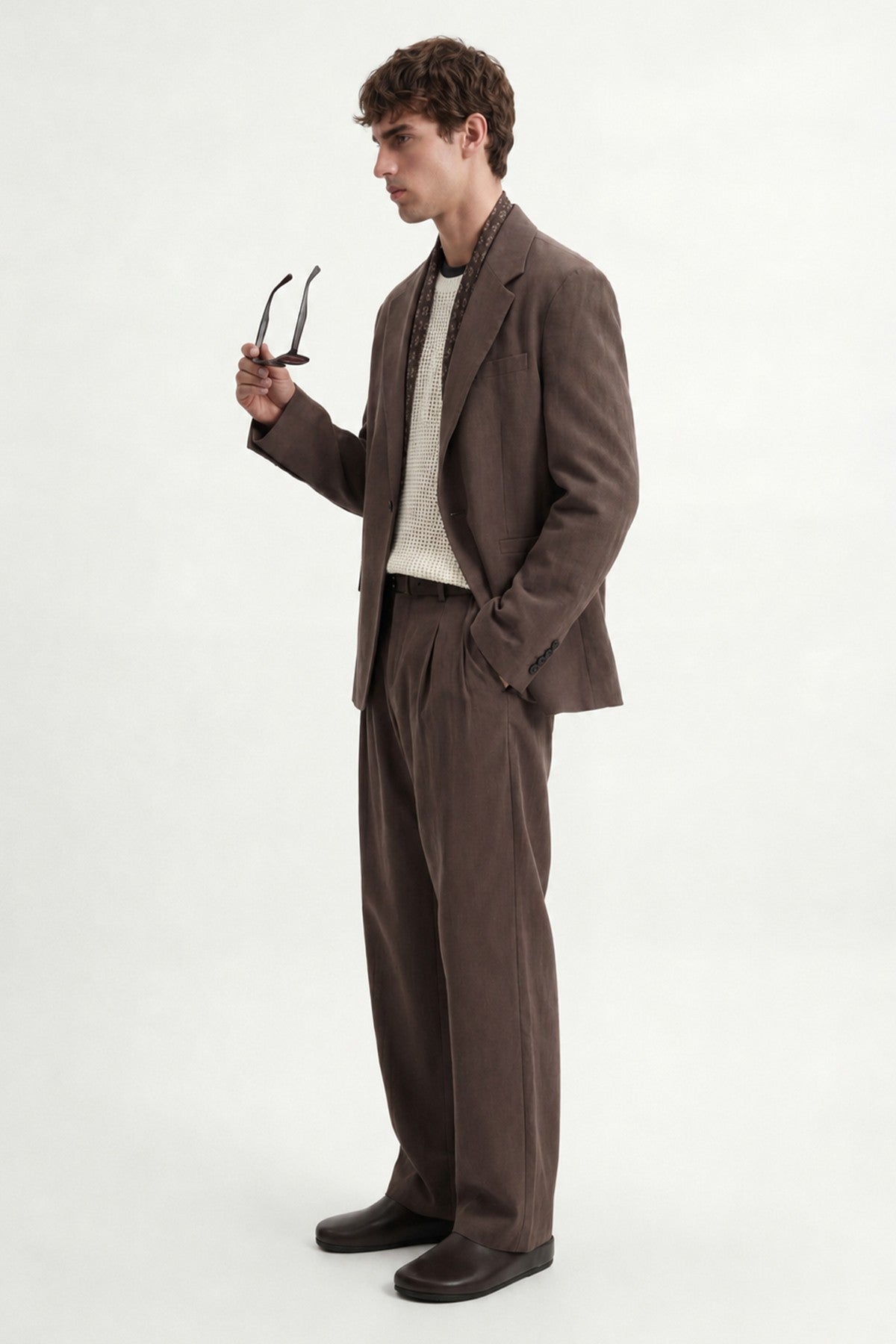 Relaxed-Fit Blazer Jacket with Modal Blend