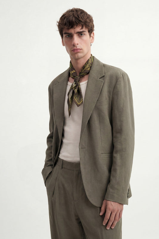 Relaxed-Fit Blazer Jacket with Modal Blend