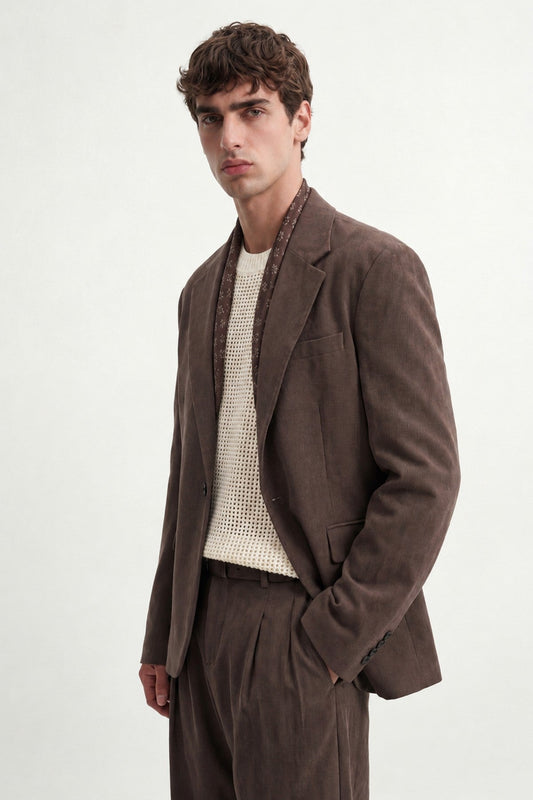 Relaxed-Fit Blazer Jacket with Modal Blend