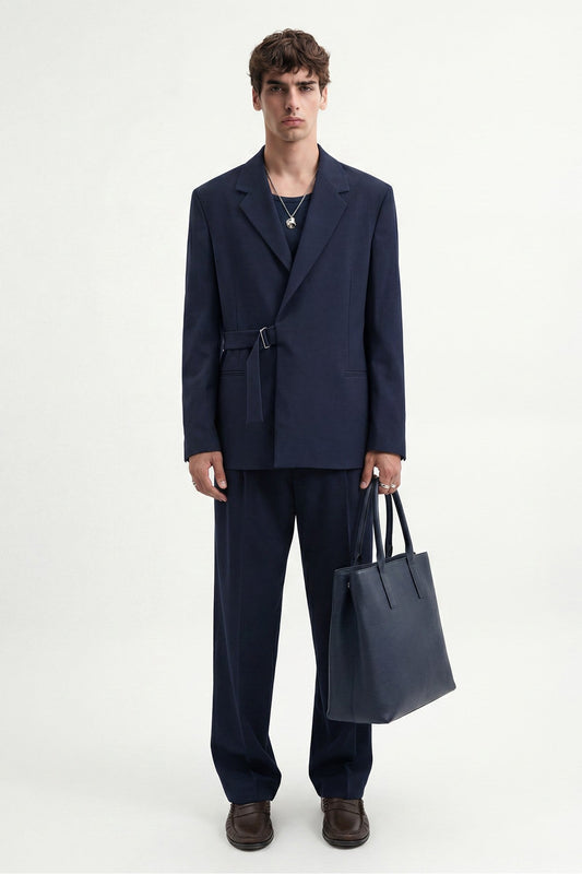 Relax Fit Belted Blazer Jacket
