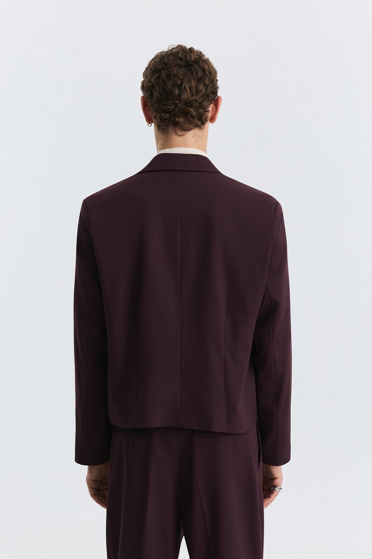 Crop-Fit Blazer Jacket