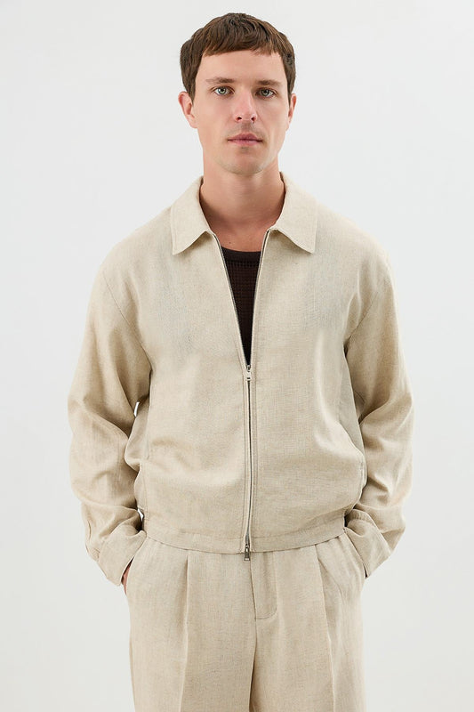 Linen-Blend Summer Jacket