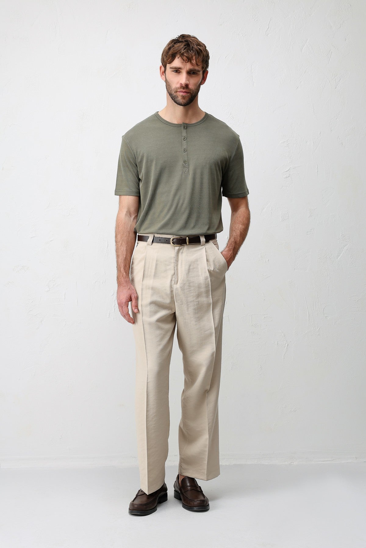 Men's Button-Down Collar T-Shirt
