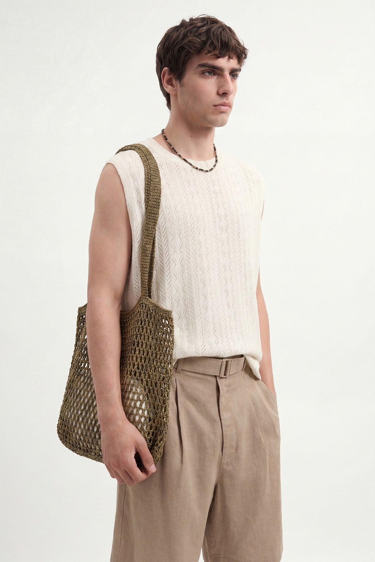 Embroidered Sleeveless T-Shirt
