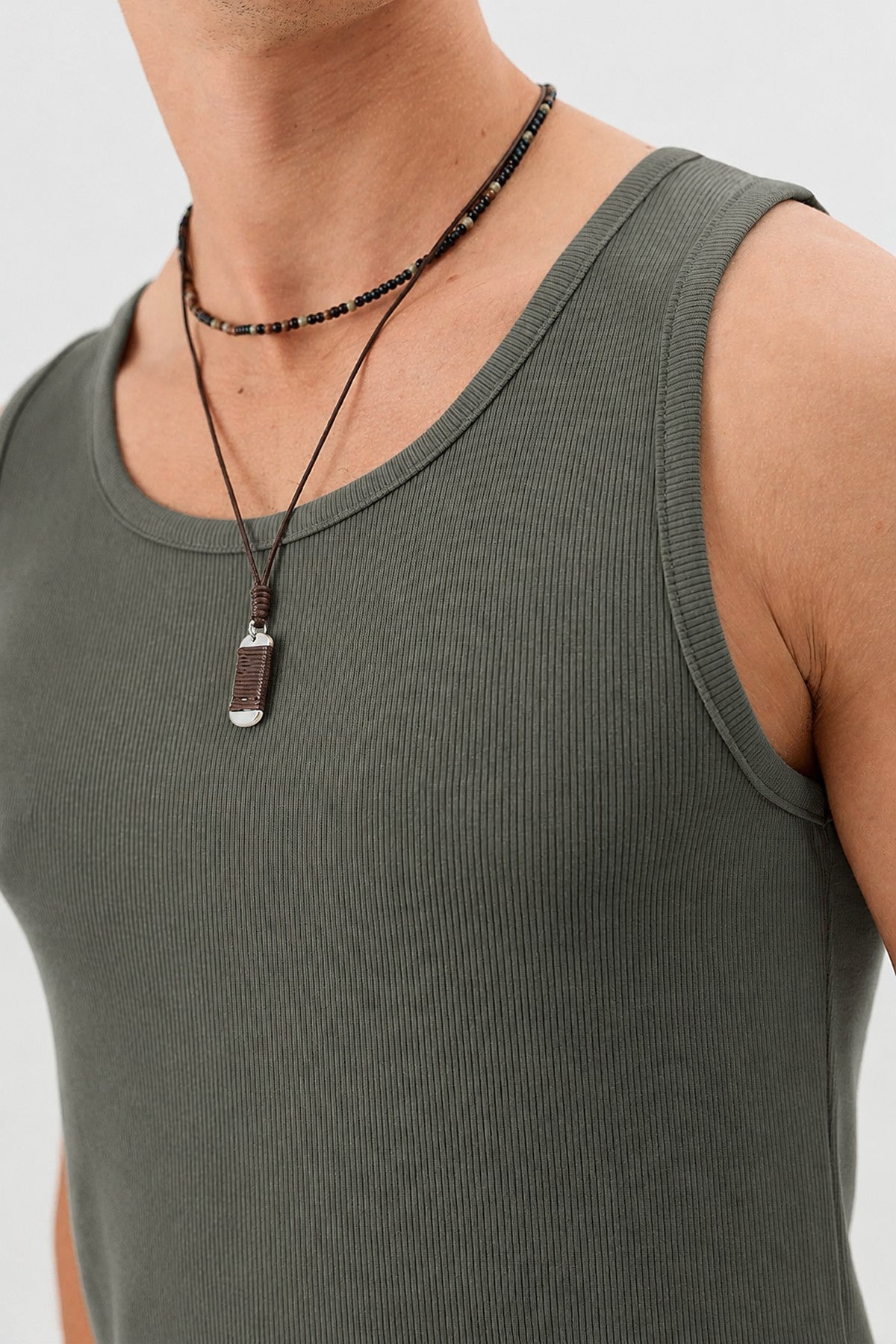 Men's Basic Ribbed Tank Top
