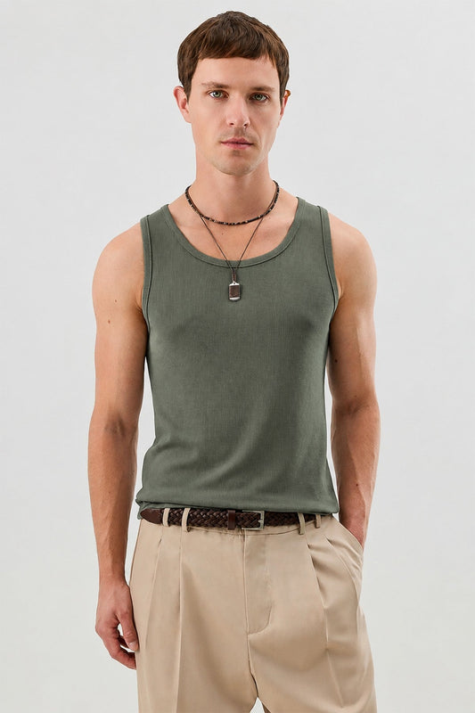 Men's Basic Ribbed Tank Top