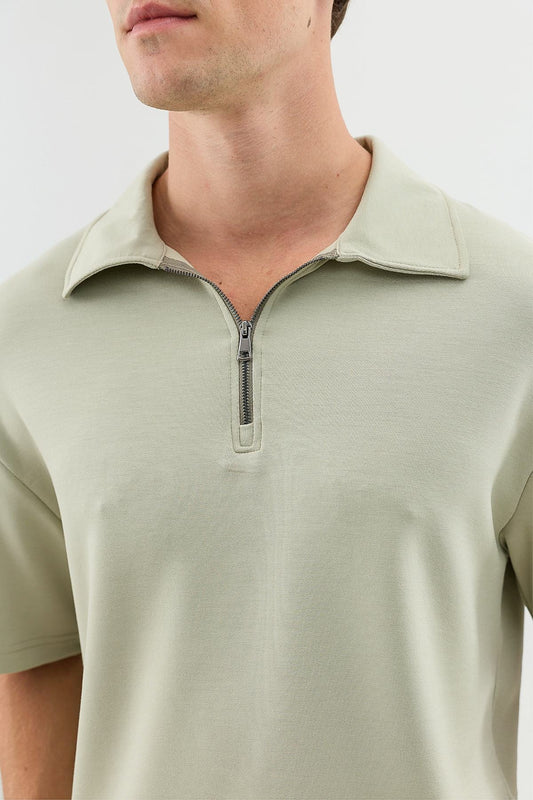 Basic Polo-Neck T-Shirt