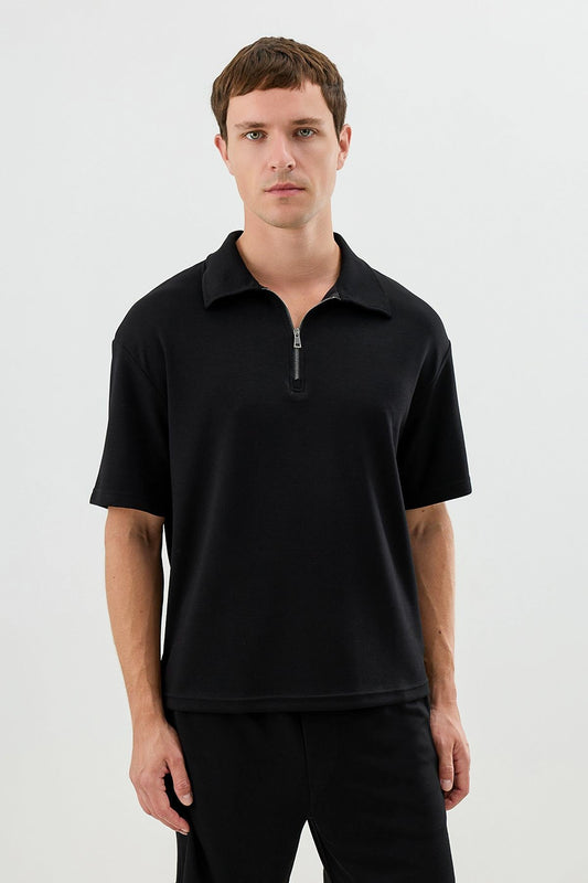 Basic Polo-Neck T-Shirt