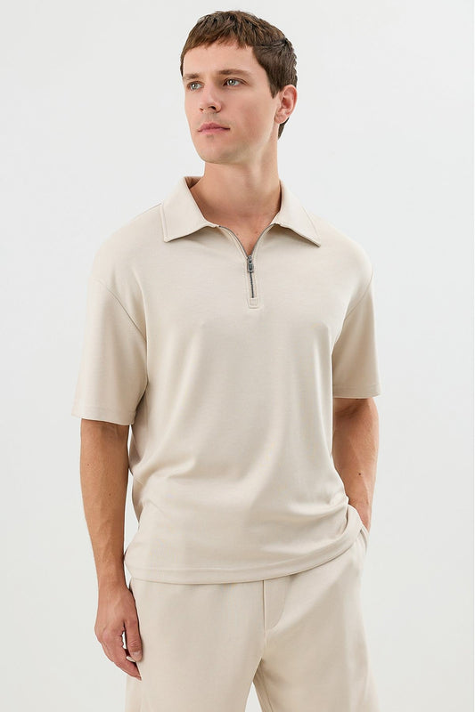 Basic Polo-Neck T-Shirt