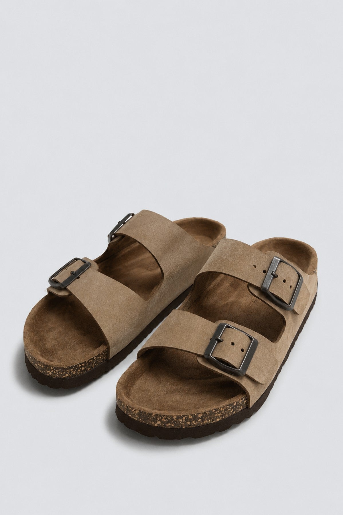 Men's Double-Strap Leather Sandals