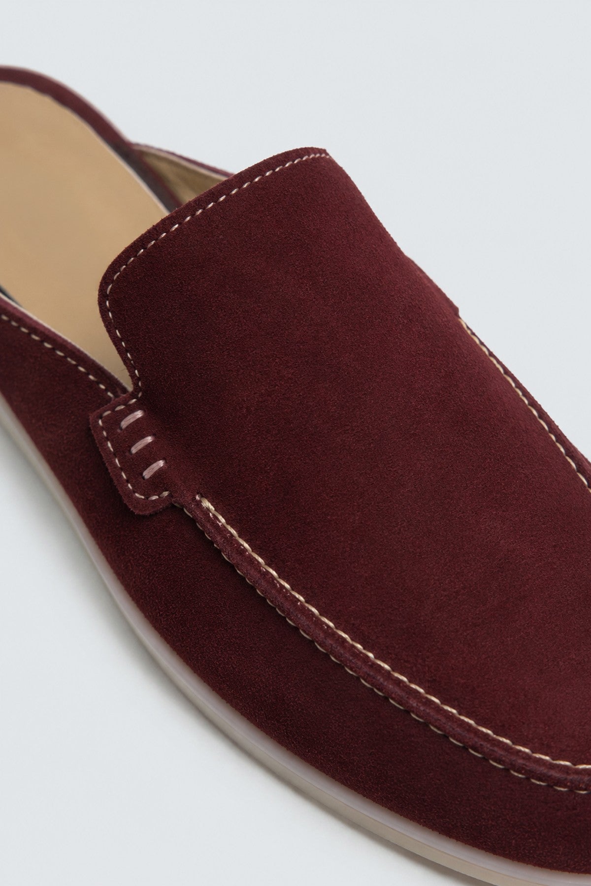 Thick-Soled 100% Suede Sabot