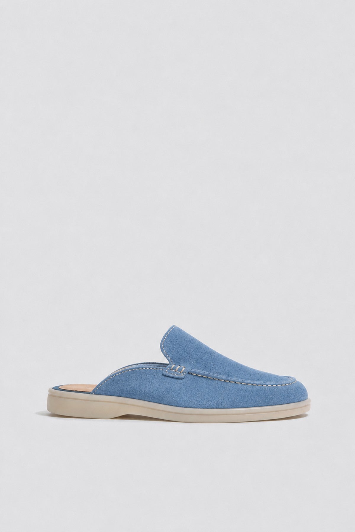 Thick-Soled 100% Suede Sabot