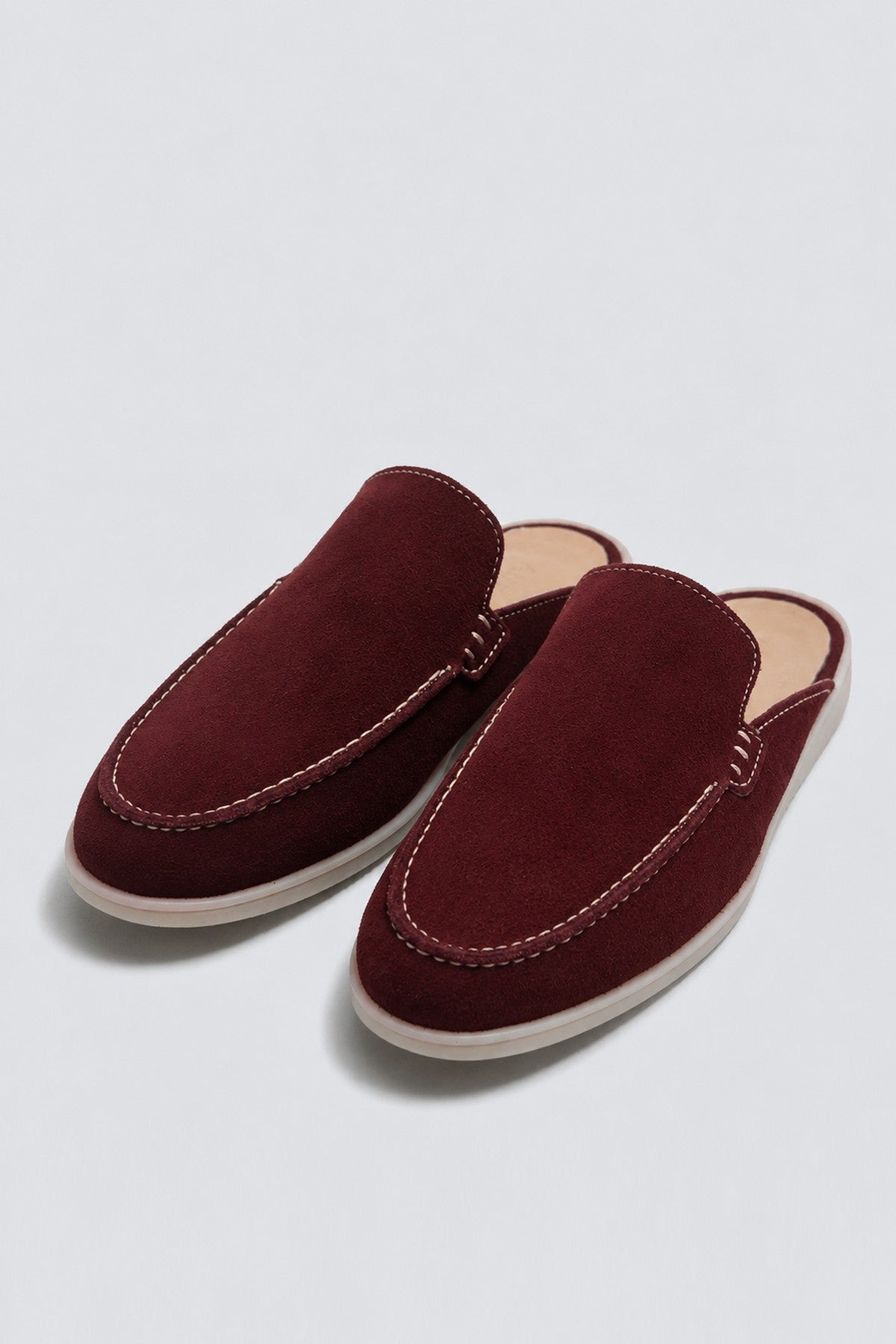 Thick-Soled 100% Suede Sabot