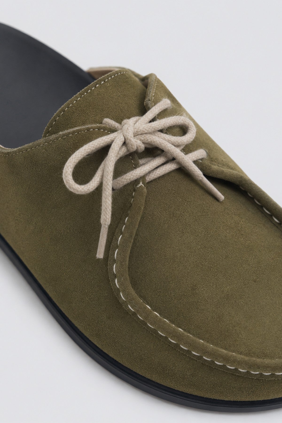 100% Suede Lace-Up Sabot