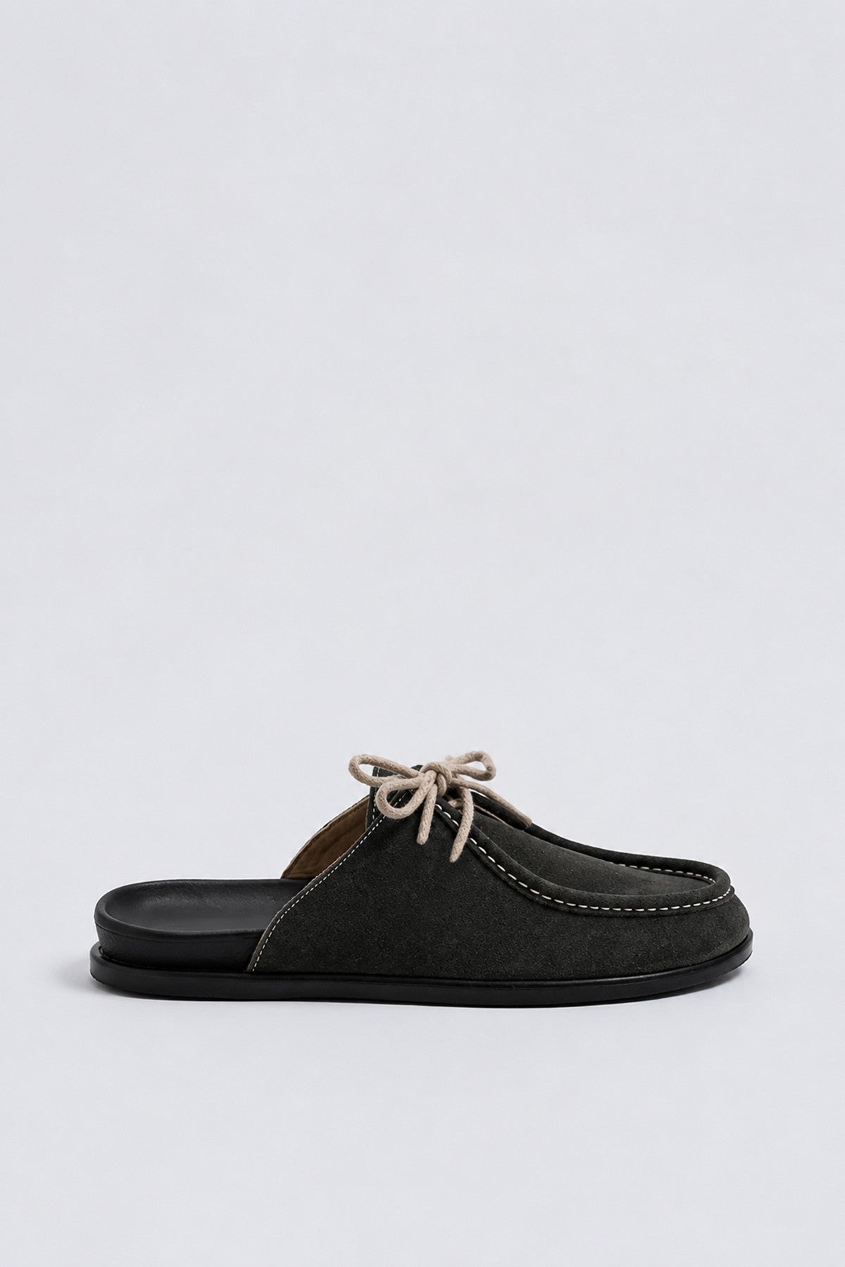 100% Suede Lace-Up Sabot