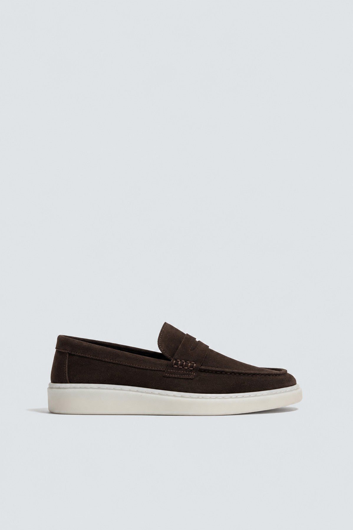 Thick-Soled 100% Suede Loafer