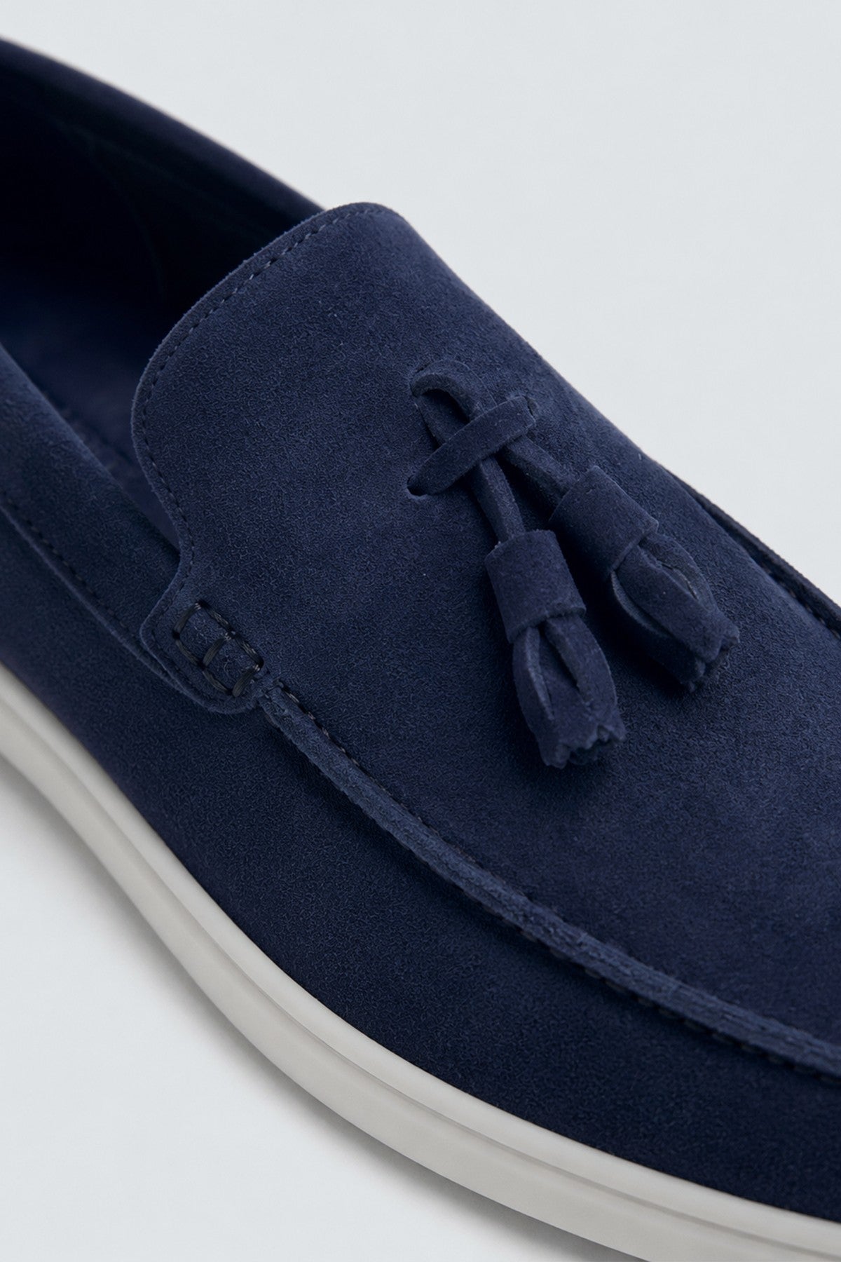 100% Suede Loafer with Tassels