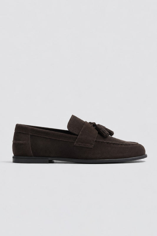 100% Suede Shoes with Tassels