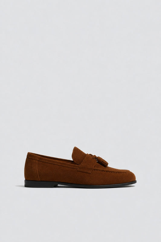 100% Suede Shoes with Tassels