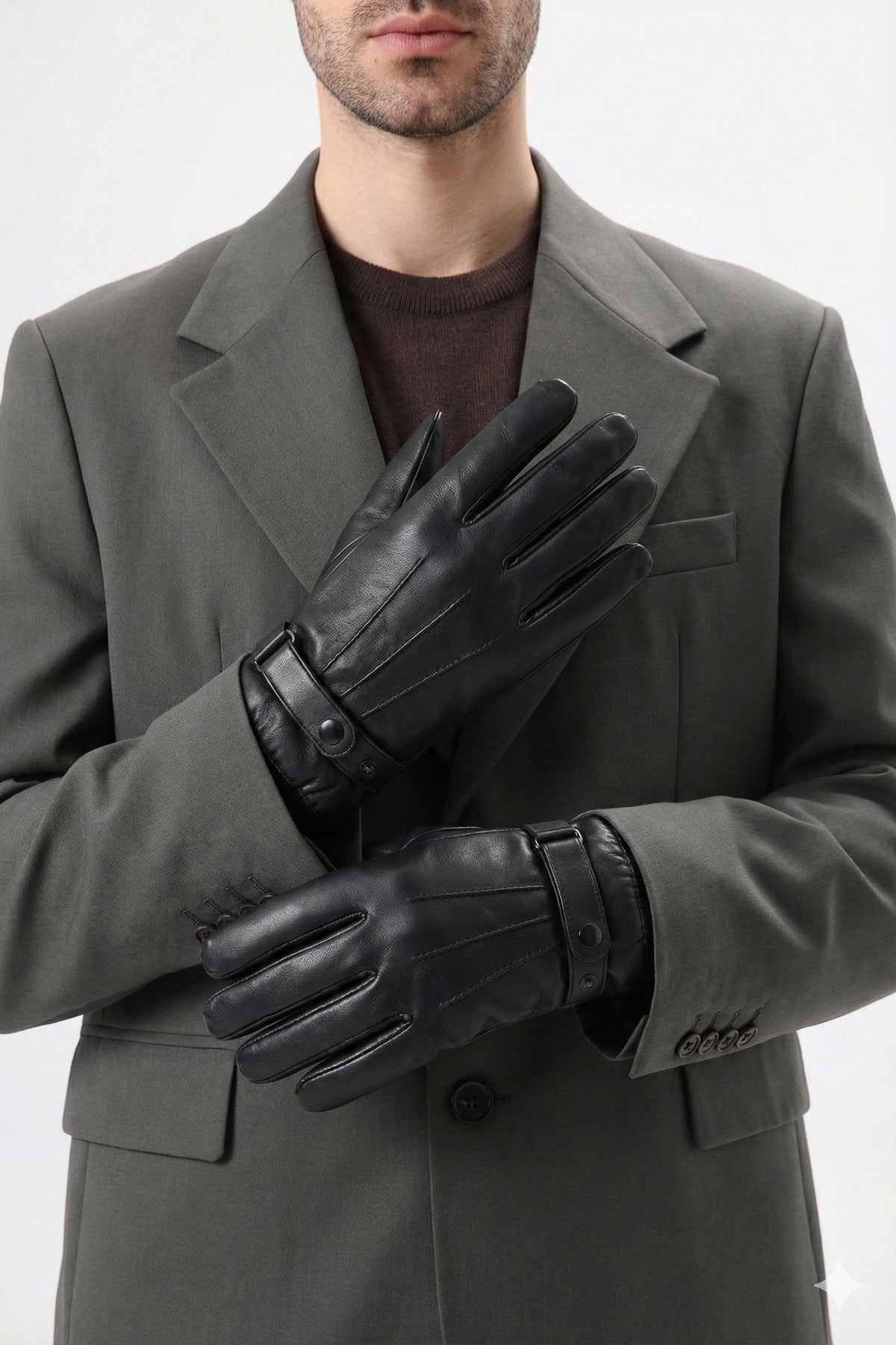 Antioch Elasticated Synthetic Leather Gloves