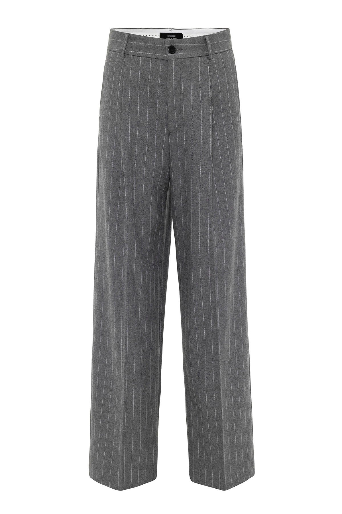 Antioch Women's High-Waisted Pleated Striped Pants