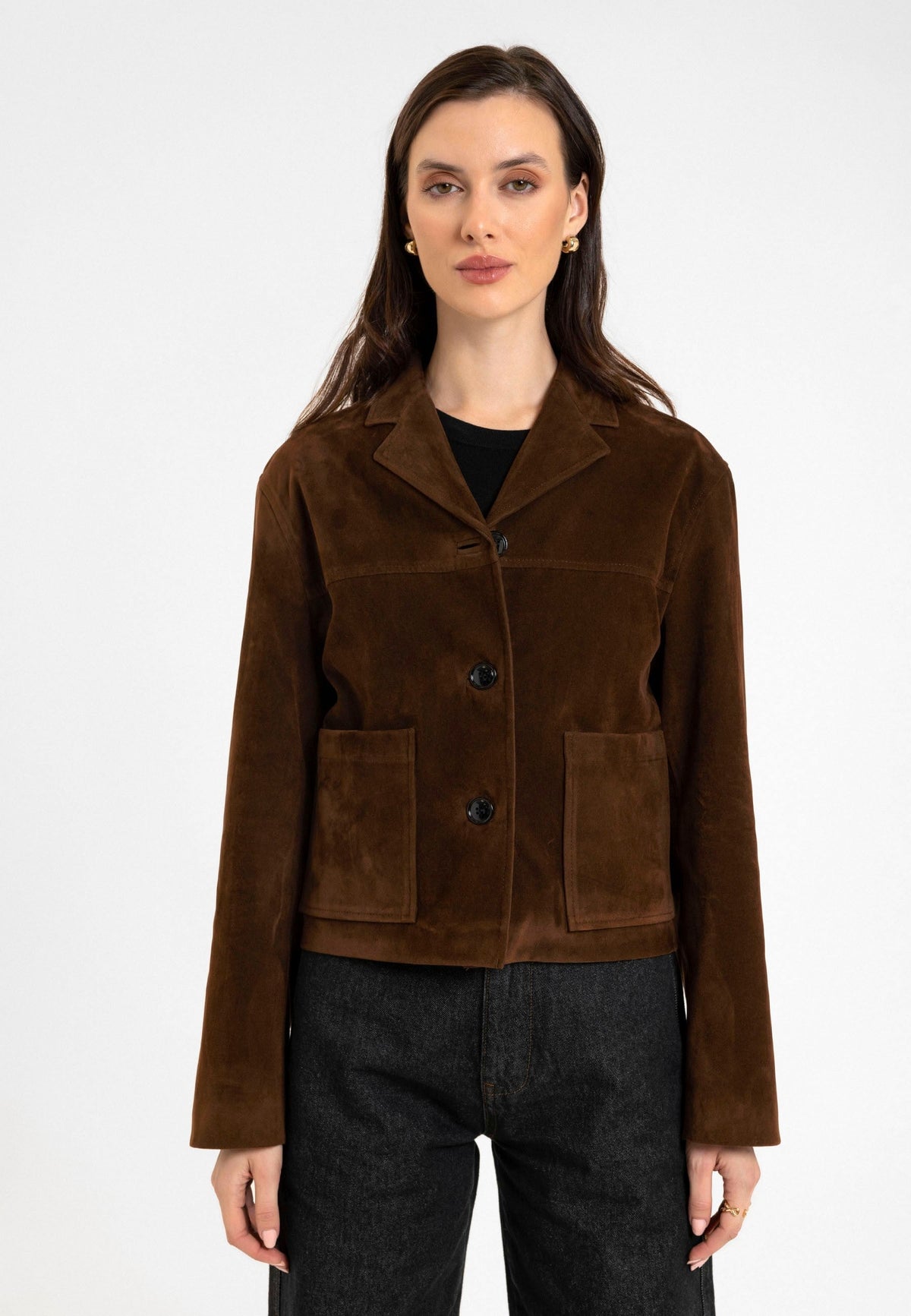 Antioch Women's Faux Suede Crop Jacket