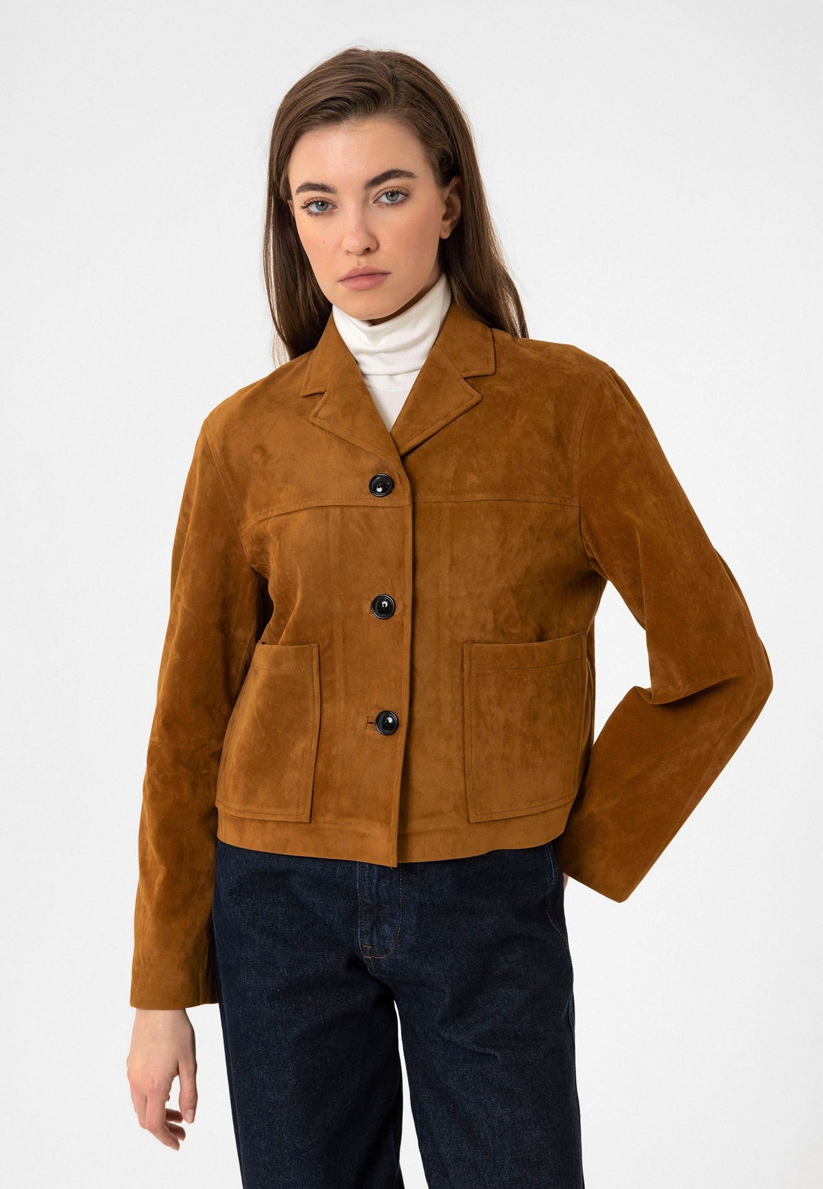 Antioch Women's Faux Suede Crop Jacket