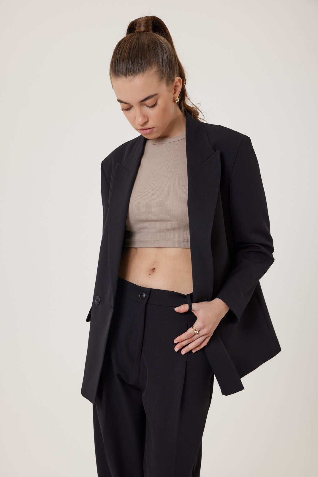 Antioch Women's Double-Breasted Oversized Blazer Jacket