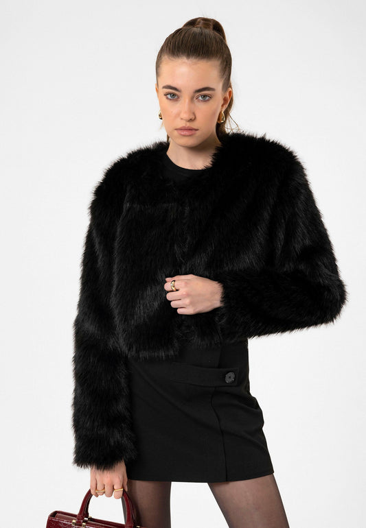 Antioch Women's Faux Fur Crop Jacket