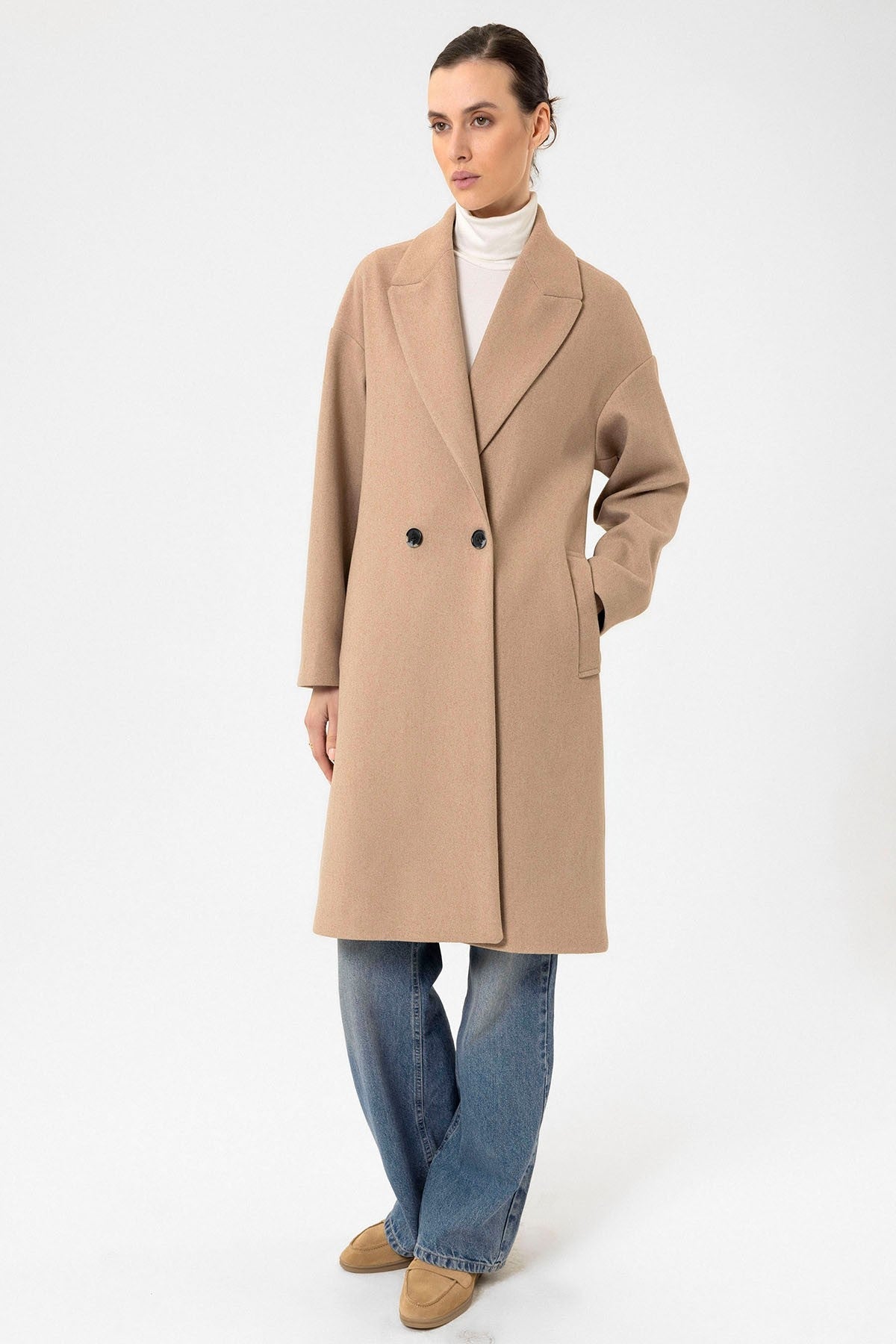 Antioch Women's Double-Breasted Oversized Coat
