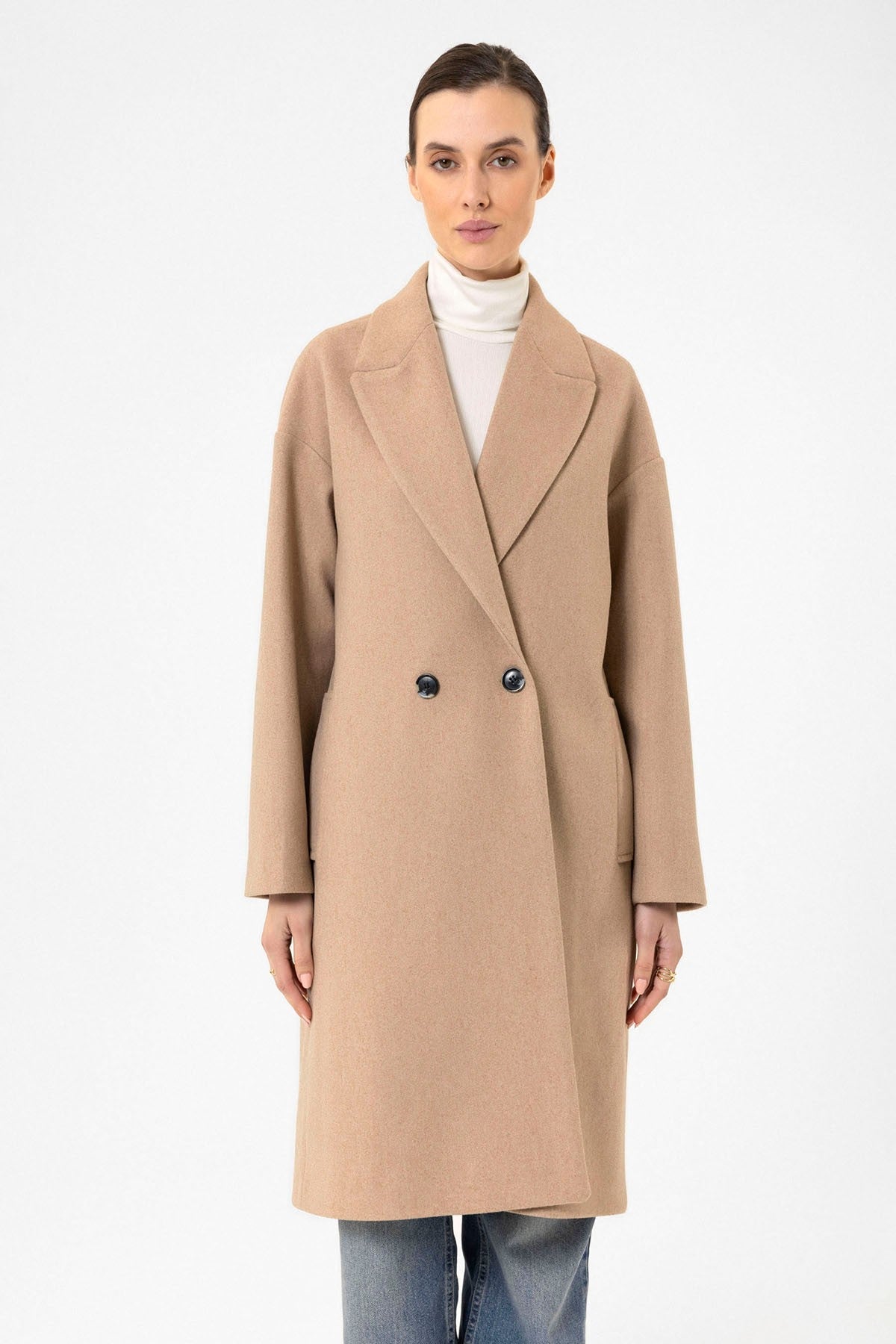 Antioch Women's Double-Breasted Oversized Coat