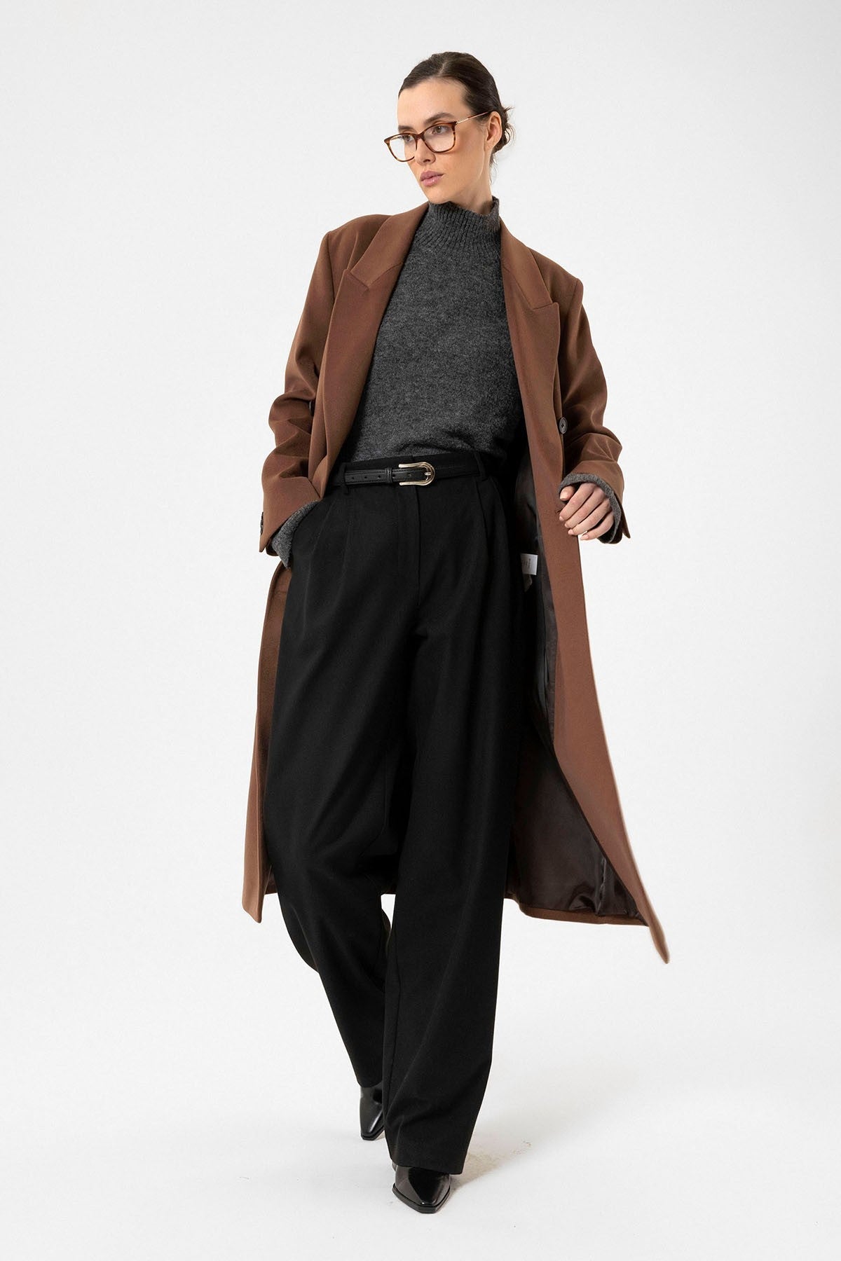 Antioch Women's Double-Breasted Long Coat
