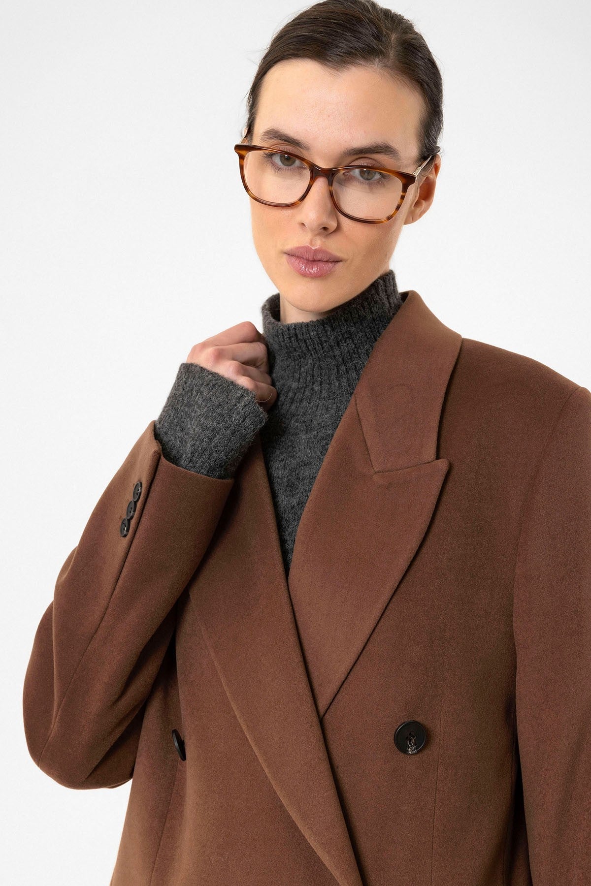 Antioch Women's Double-Breasted Long Coat