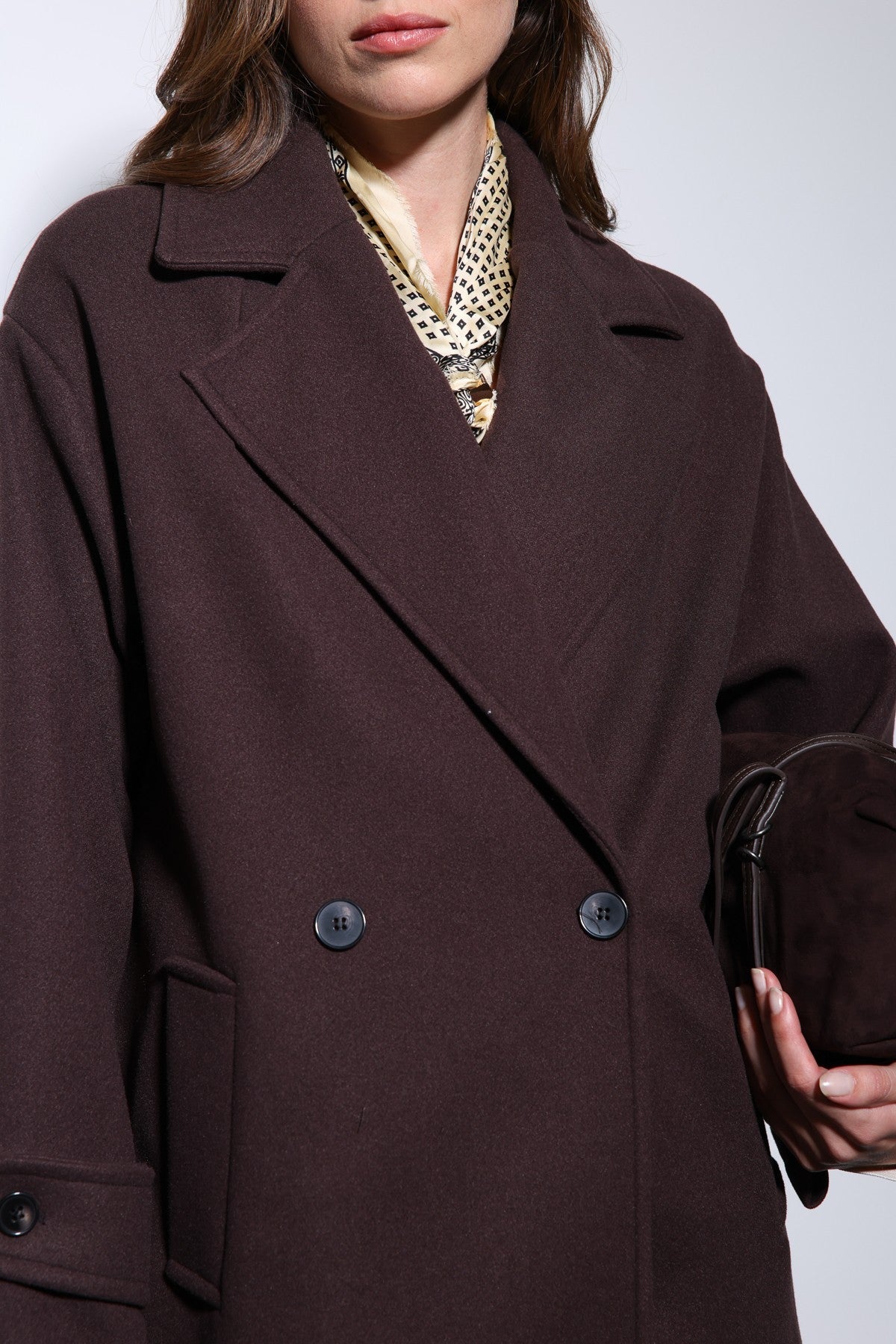 Antioch Women's Soft-Textured Oversized Double-Breasted Coat