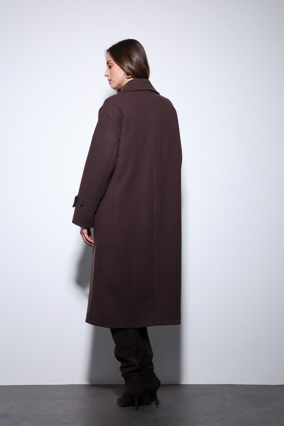 Antioch Women's Soft-Textured Oversized Double-Breasted Coat